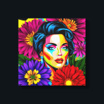 Pop art portrait canvas print<br><div class="desc">Bright, vibrant, pop art portrait</div>