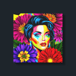 Pop art portrait  canvas print<br><div class="desc">Bright,  vibrant,  pop art portrait</div>