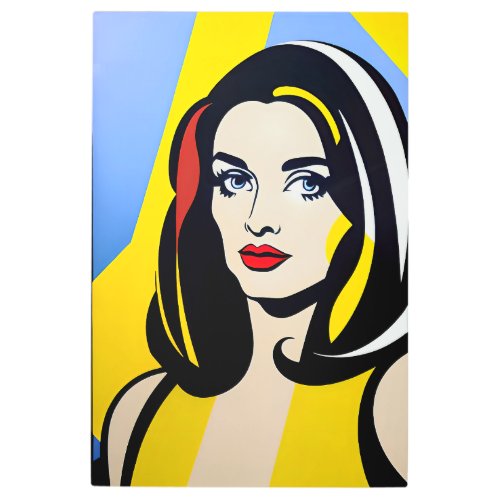 Pop Art Portrait Metal Wall Art