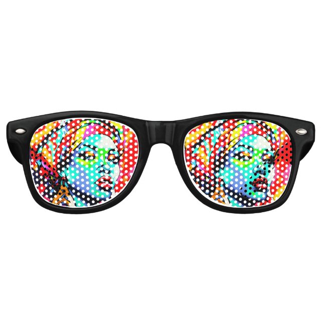 Pop Art Portrait  Retro Sunglasses (Front)
