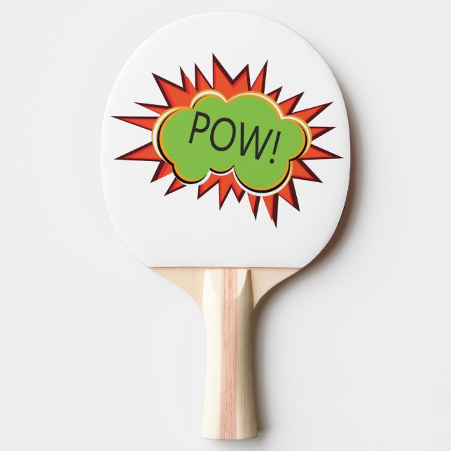 Pop art Pow Kaboom Ping-Pong Paddle (Front)