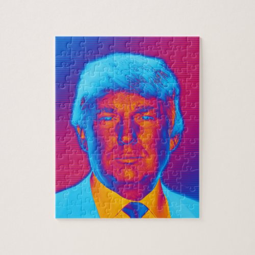 Pop Art President Trump Jigsaw Puzzle