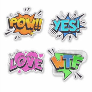 Pop Art Punch: Comic Action Sticker
