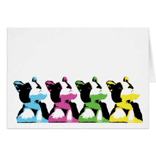 Pop Art Puppy Card (Front Horizontal)
