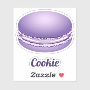 Pop Art Purple Macaron Cookie Sticker