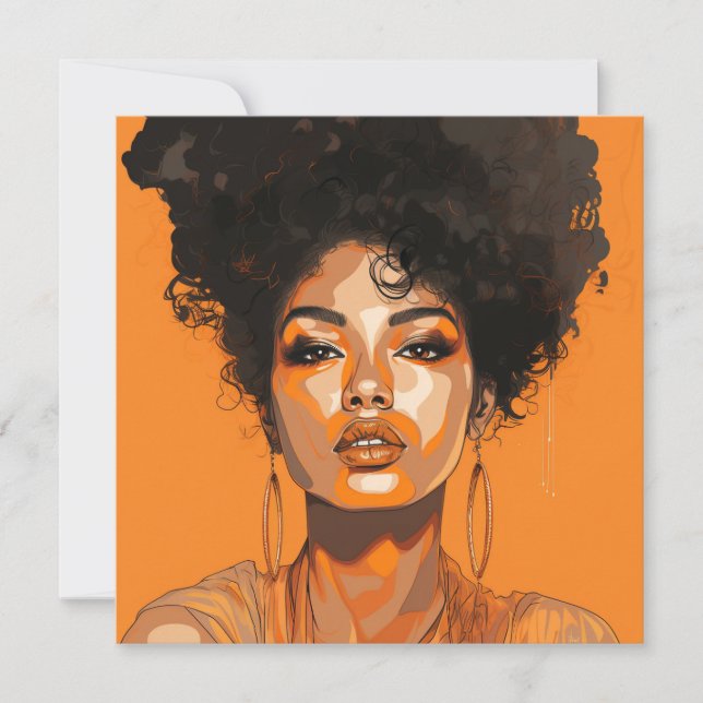 Pop Art Queen: Empowering Women Pop Art Note Card (Front)