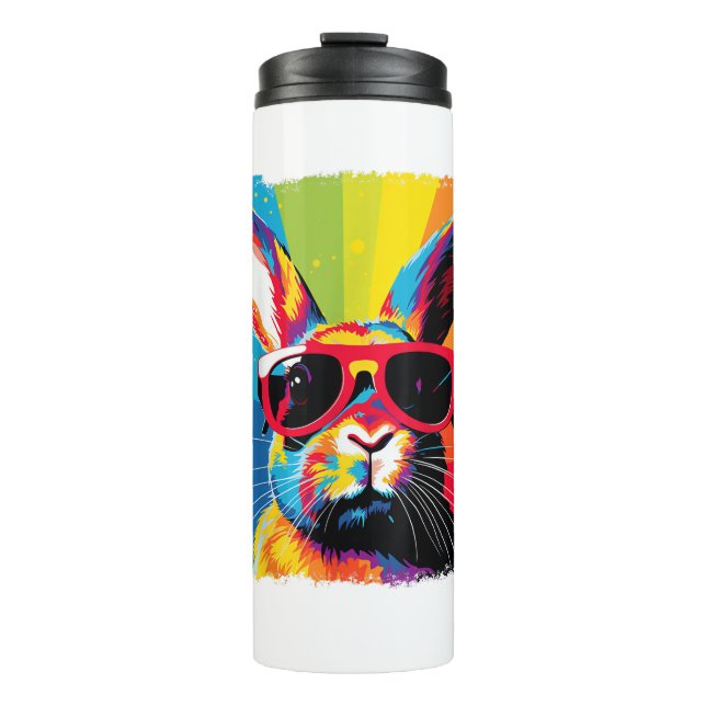 Pop Art Rabbit  Thermal Tumbler (Front)
