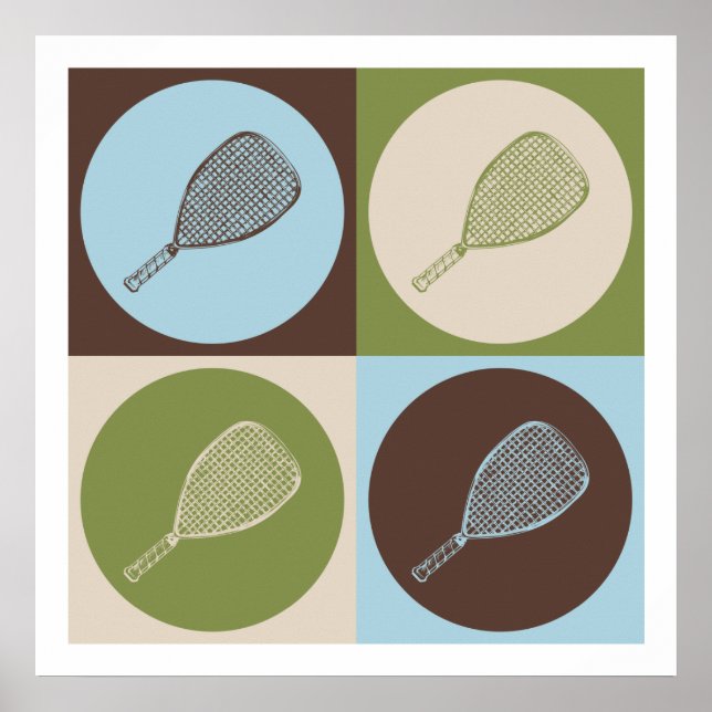 Pop Art Racquetball Poster (Front)