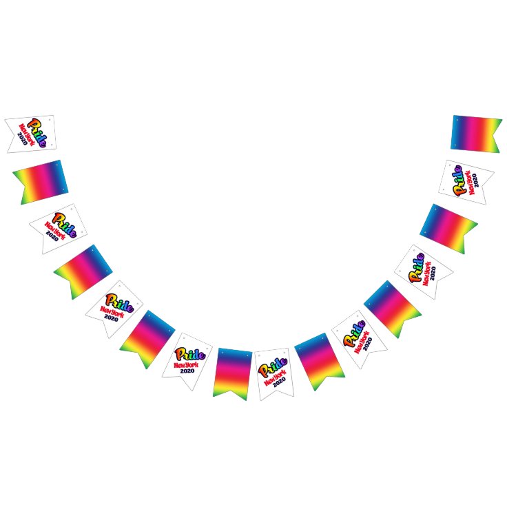 Pop Art Rainbow LGBT Pride - Bunting Flags | Zazzle