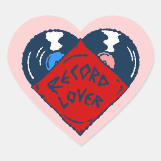pop art record music lover vintage heart album sticker