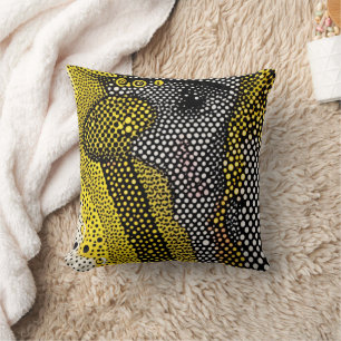 Pop Art Retro Dots Throw Pillow