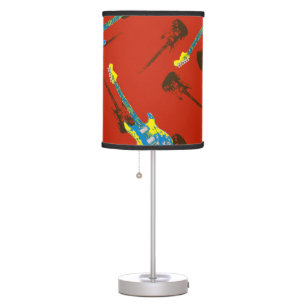 Pop Art Retro Music Guitar Retro Table Lamp