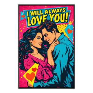 Pop Art Retro Romance Comics Colorful Romantic Photo Print
