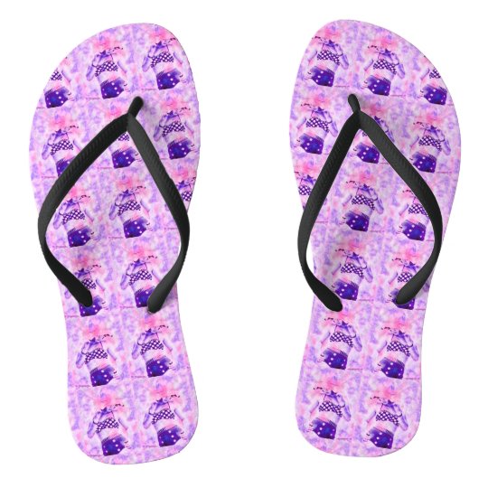 girls purple flip flops