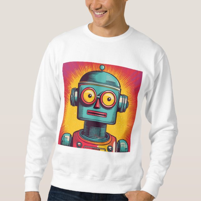 Pop Art Robot Sweatshirt (Front)