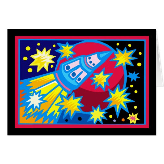 Pop Art Rocket Cards (Front Horizontal)