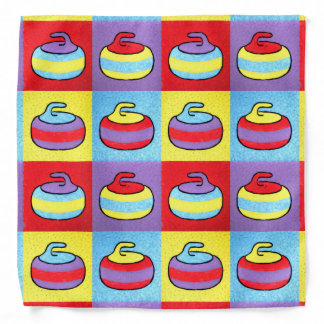 Pop Art Rocks Curling Design Bandana