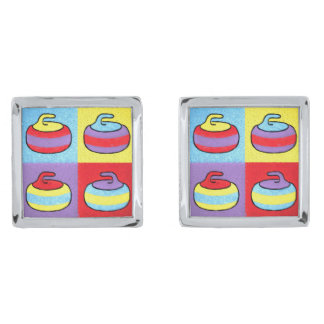 Pop Art Rocks Curling Design Cufflinks