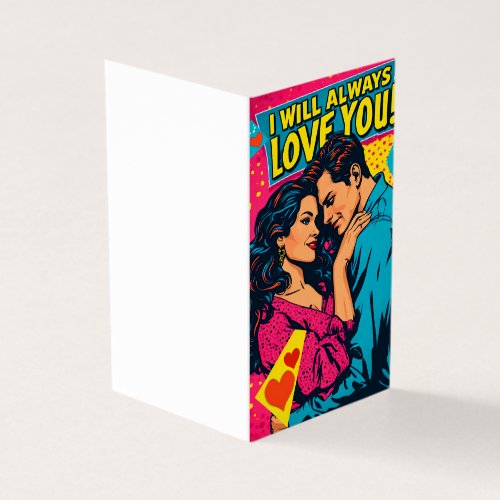 Pop Art Romantic Love Blue Magenta Yellow