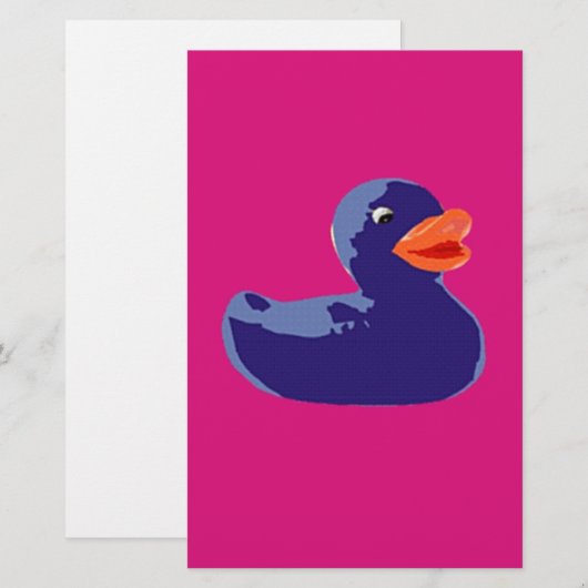 Pop Art Rubber Ducky Blue Pink Duck (Front/Back)