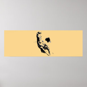 Pop Art Running Horse Artwork Browny Beige Poster