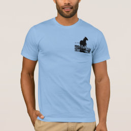 Pop Art Running Horse Double Sided Modern Men&#39;s T-Shirt