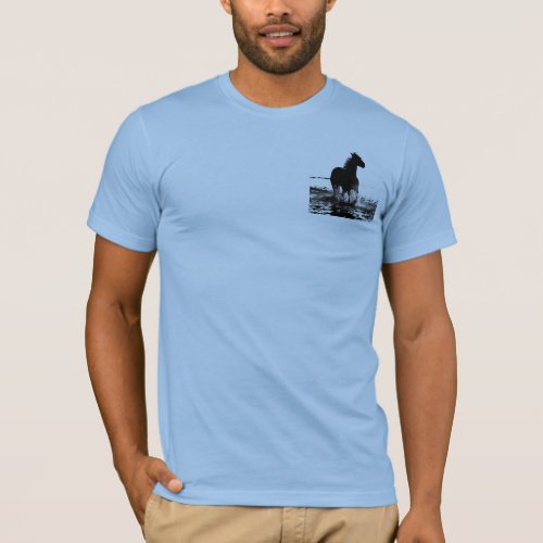 Pop Art Running Horse Double Sided Modern Mens T_Shirt