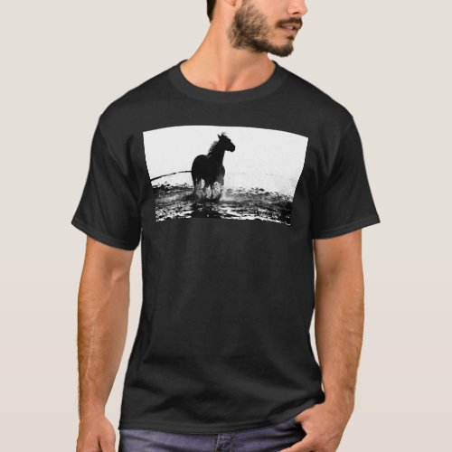 Pop Art Running Horse Template Custom Elegant T_Shirt