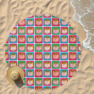 Pop Art Sally Mod for You Pattern Beach Towel