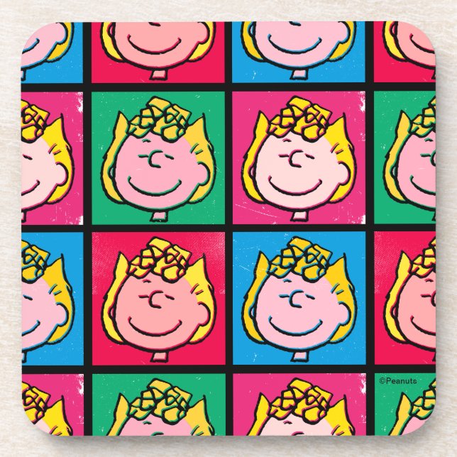 Pop Art Sally | Mod for You Pattern Beverage Coaster (Front)