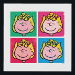 Pop Art Sally | Mod for You Pattern Faux Canvas Print<br><div class="desc">Take a look at this super cute design featuring Sally in a fun pop art pattern.</div>