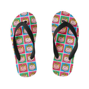 Pop Art Sally   Mod for You Pattern Kid's Flip Flops