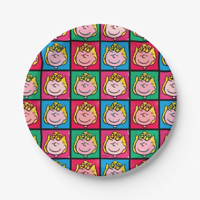 Pop Art Sally | Mod for You Pattern Paper Plates (Front)