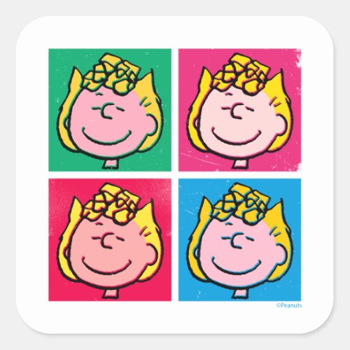 Pop Art Sally  Mod for You Pattern Square Sticker