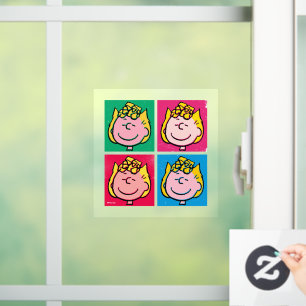 Pop Art Sally Mod for You Pattern Window Cling