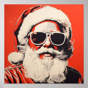 Pop Art Santa Claus Poster