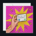 Pop Art Save the Date Invitation<br><div class="desc">Change all the text on the back to your own,  and POP > you have an invitation to catch the eye! See my Pop Art Collection for more and more coming. I love this line I am forever creating. Thanks and have a great event! www.zazzle.com/sharonrhea*</div>