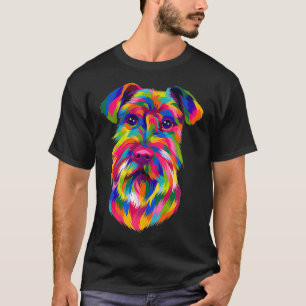 Pop Art Schnauzer Cute Paw Pet Gift Men Women Kids T-Shirt