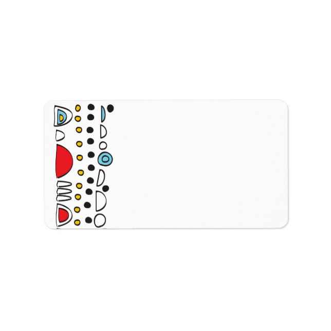 POP ART SCRIBBLY Bat Mitzvah Print Your Own Label (Front)