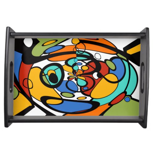 Pop Art Serving Tray Colorful Design Art