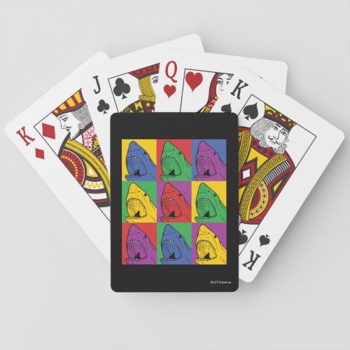 Pop Art Shark Poker Cards