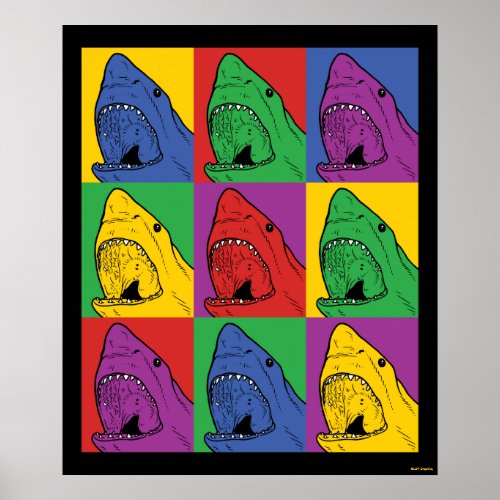 Pop Art Shark Poster