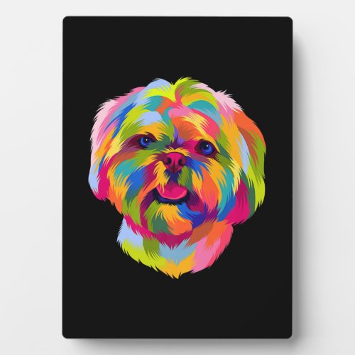 Pop Art Shih Tzu Cute Puppy Owner Plaque