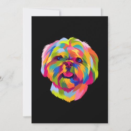 Pop Art Shih Tzu Cute Puppy Owner Thank You Card