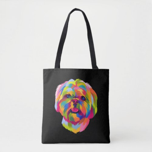 Pop Art Shih Tzu Cute Puppy Owner Tote Bag