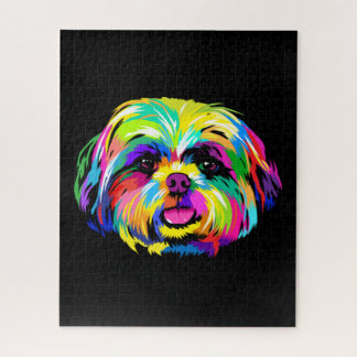 Pop Art Shih Tzu Dog Lovers Jigsaw Puzzle