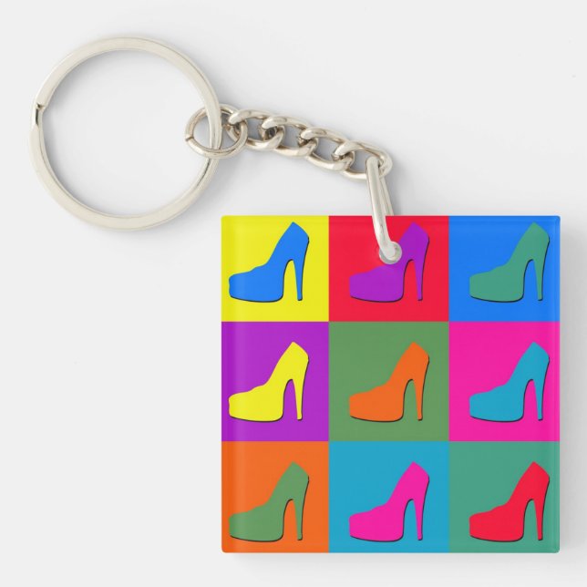Pop art shoes keychain (Front)