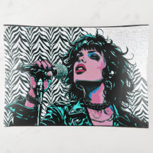 Pop Art Singer Teal Pink Musicians Music Lovers