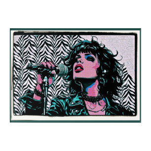 Pop Art Singer Teal Pink Punk Rocker Music Lovers