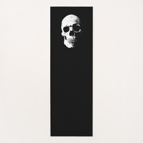 Pop Art Skull Black And White Fitness Template Yoga Mat